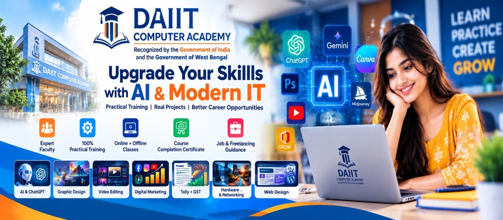 DAIIT Computer Academy computer training and internship programs